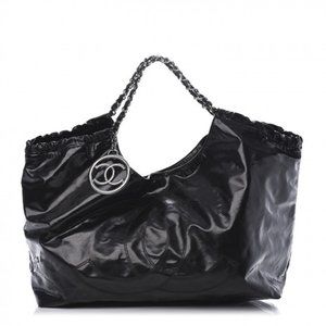 chanel patent calfskin baby coco cabas black
